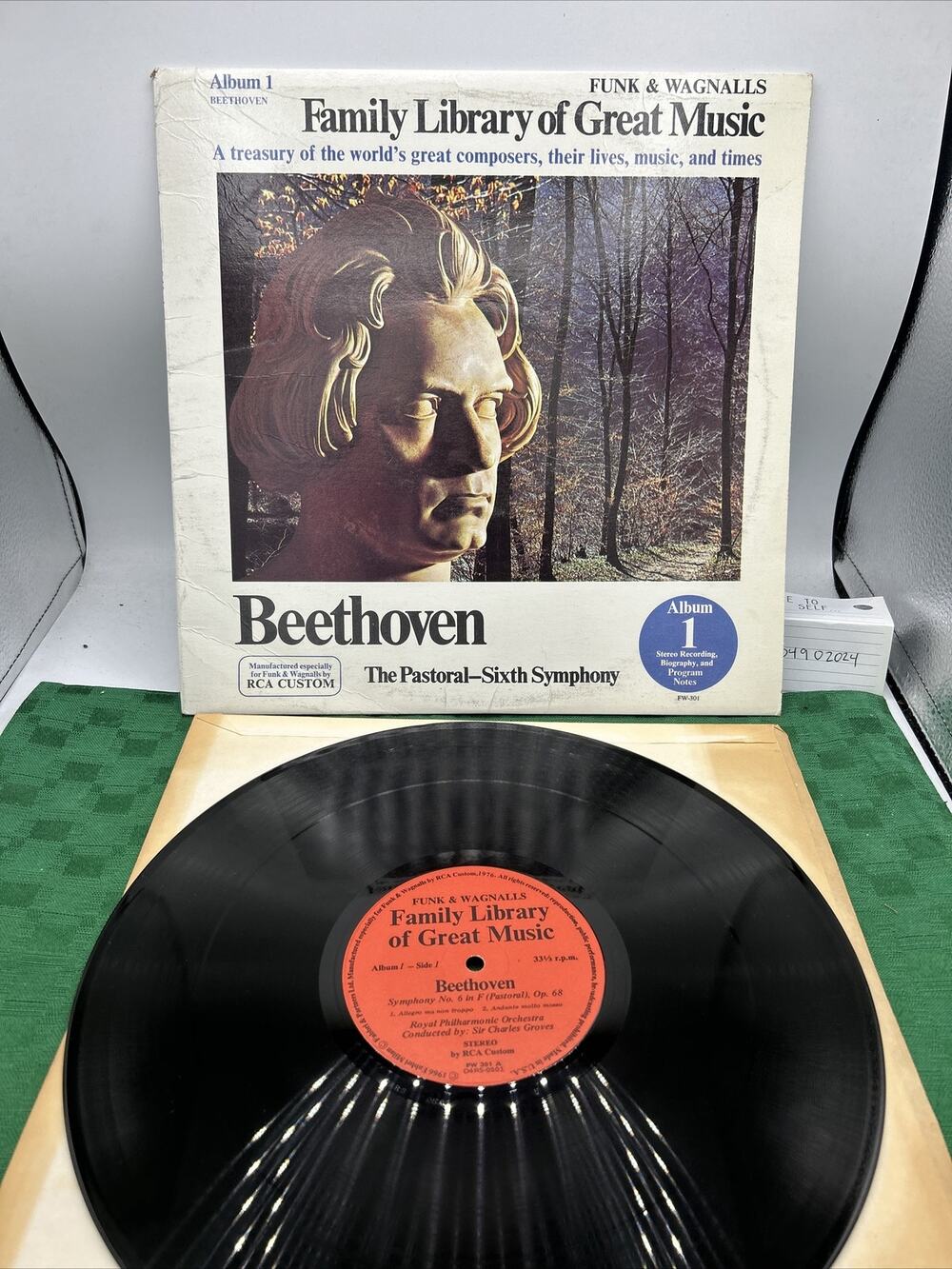 FUNK & WAGNALLS ALBUM 1 BEETHOVEN THE PASTORAL FW-301 LP VINYL RECORD